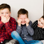 Emily Norris's sons pretend to be monkeys on latest family photoshoot at home in Brentwood by Chelmsford photographer Kika Mitchell Photography