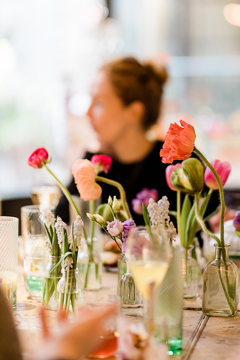 PR at table at Astley Clarke SS23 by Chelmsford photographer Kika Mitchell Photography Chelmsford
